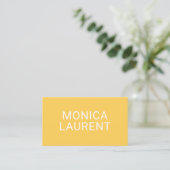 BOLD NAME QR CODE LOGO SOCIAL ICONS YELLOW VISITENKARTE (Stehend Vorderseite)