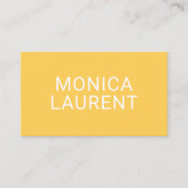 BOLD NAME QR CODE LOGO SOCIAL ICONS YELLOW VISITENKARTE (Vorderseite)