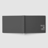 Bold Names Retro Typografy Schwarz-weiß Wedding Gästebuch (Voll)