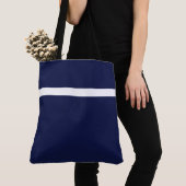 Bold Nautical Navy Blue White Sporty Accent Strip Tasche (Von Nahem)