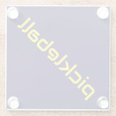 Bold Navy Sleek Bright Yellow Diagonal PICKLEBALL Glasuntersetzer (Rückseite)