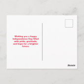 Bold Navy und Red Festive Patriotic Postkarte (Rückseite)