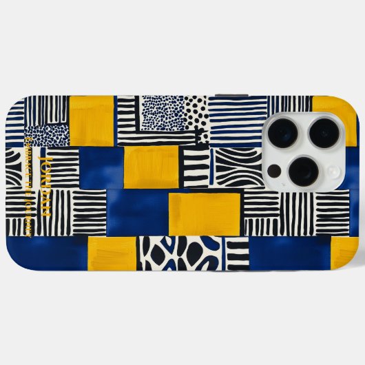 Bold Ndebele Pattern - Moderne Tribal Elegance Case-Mate iPhone Hülle (Rückseite (Horizontal))