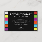 Bold Neon Eyeshadow Makeup Pallete MUA Visitenkarte (Rückseite)