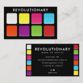 Bold Neon Eyeshadow Makeup Pallete MUA Visitenkarte (Vorne/Hinten)