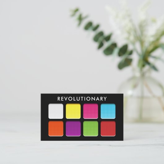 Bold Neon Eyeshadow Pallete Makeup Artist Visitenkarte (Stehend Vorderseite)