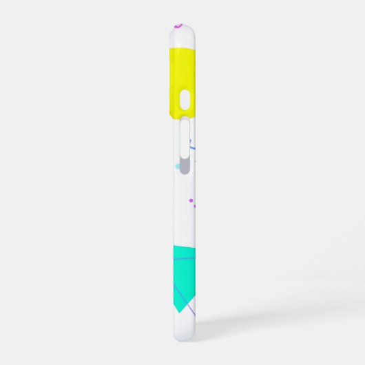 Bold Neon Memphis Geometric 80s Design iPhone 16 Hülle (Linke Seite)