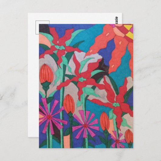 Bold Night Garden Postkarte (Vorne/Hinten)