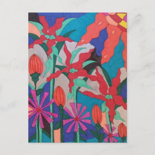 Bold Night Garden Postkarte (Vorderseite)