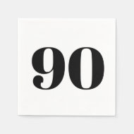 Bold Ninetieth Birthday Cocktail Napkins Serviette