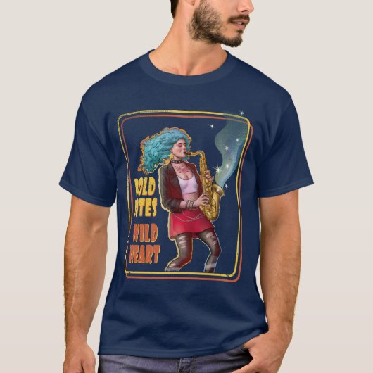 Bold Notes, Wild Heart – Saxophone Girl T-Shirt (Vorderseite)