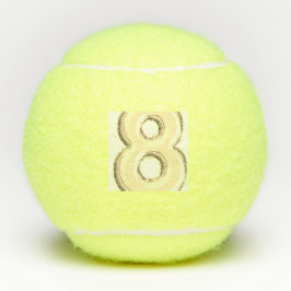 Bold Number 8 Logo Printed Penn Championship Sport Tennisbälle