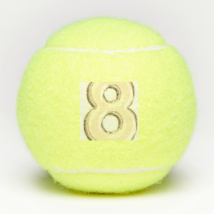 Bold Number 8 Logo Printed Penn Championship Sport Tennisbälle