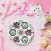 Bold Nurse Pattern - LPN RN Gesundheit Pappteller (Party)