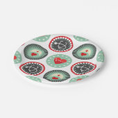 Bold Nurse Pattern - LPN RN Gesundheit Pappteller (Schrägansicht)