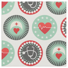Bold Nurse Pattern - LPN RN Gesundheit Stoff