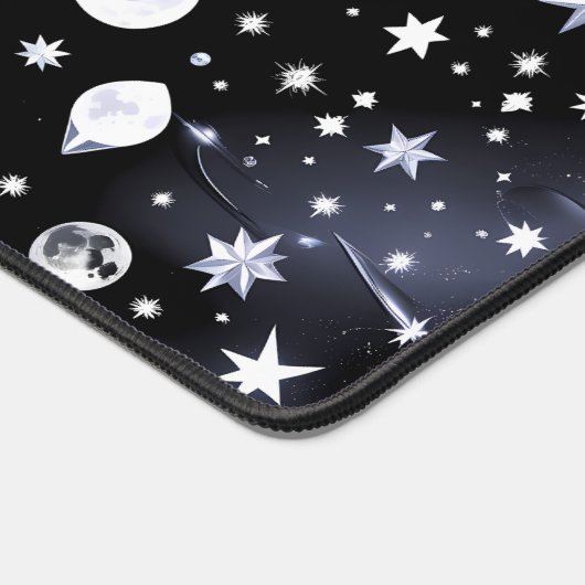 Bold Onyx Celestial Moon for Modern Workspaces Schreibtischunterlage (Ecke)