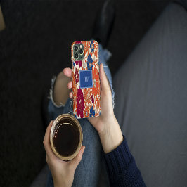 Bold Orange Boho Floral iPhone 16 Fall iPhone 16 Pro Max Hülle