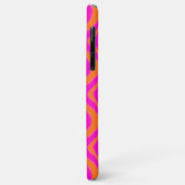 Bold Orange Hot Pink Summer Ikat Ogee Art Muster Case-Mate iPhone Hülle (Hinten/Links)
