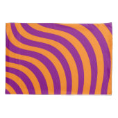 Bold Orange Lila Zebra Strip Spring Summer Kissenbezug (Rückseite)