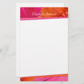 Bold Orange Pink Gerbera Daisy Stationery Briefpapier (Vorne/Hinten)
