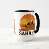 Bold Orange Retro Vector Sahara Sunset Camel Tasse (VorderseiteRechts)