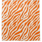 Bold Orange Tiger Stripe Pattern Duschvorhang (Vorderseite)