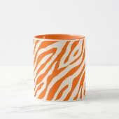 Bold Orange Tiger Stripe Pattern Tasse (Zentrum)