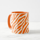 Bold Orange Tiger Stripe Pattern Tasse (Vorderseite Links)