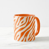 Bold Orange Tiger Stripe Pattern Tasse (VorderseiteRechts)
