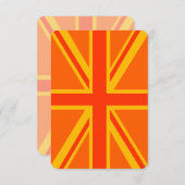 Bold Orange Union Jack British Flag Swag (Vorne/Hinten)