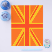 Bold Orange Union Jack British Flag Swag Flyer (Einzeln)
