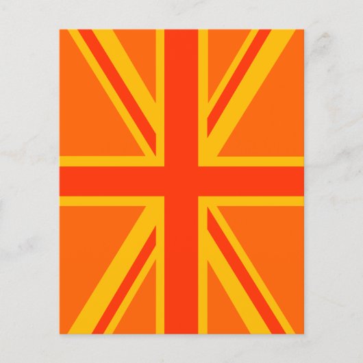 Bold Orange Union Jack British Flag Swag Flyer (Vorne)