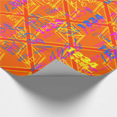 Bold Orange Union Jack British Flag Swag Geschenkpapier (Ecke)