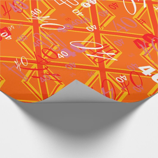 Bold Orange Union Jack British Flag Swag Geschenkpapier (Ecke)