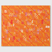 Bold Orange Union Jack British Flag Swag Geschenkpapier (Flach)