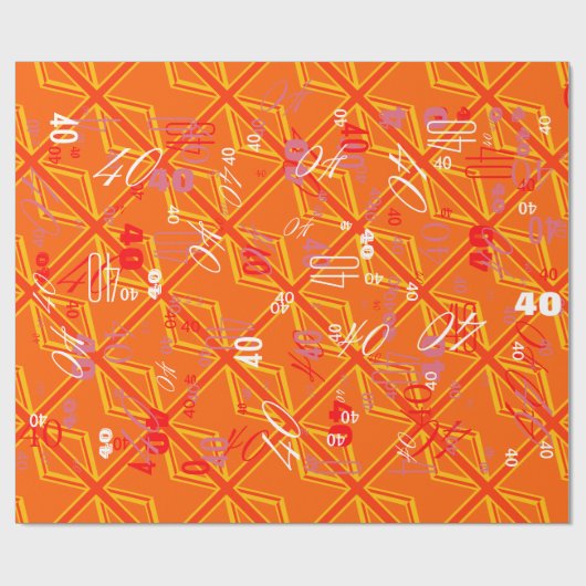 Bold Orange Union Jack British Flag Swag Geschenkpapier (Flach)