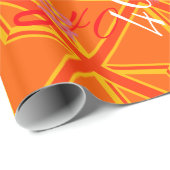 Bold Orange Union Jack British Flag Swag Geschenkpapier (Rolleneckpunkt)