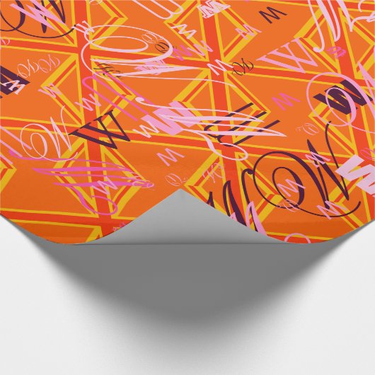 Bold Orange Union Jack British Flag Swag Geschenkpapier (Ecke)