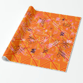 Bold Orange Union Jack British Flag Swag Geschenkpapier (Ungerollt)