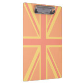 Bold Orange Union Jack British Flag Swag Klemmbrett (Rechts)