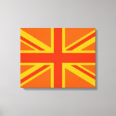 Bold Orange Union Jack British Flag Swag Leinwanddruck (Vorderseite)
