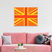 Bold Orange Union Jack British Flag Swag Leinwanddruck (Insitu (Wohnzimmer))