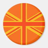 Bold Orange Union Jack British Flag Swag Magnet (Vorne)