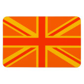 Bold Orange Union Jack British Flag Swag Magnet (Horizontal)