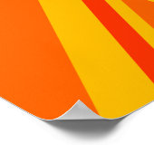 Bold Orange Union Jack British Flag Swag Poster (Ecke)