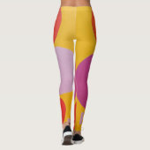Bold Orange & Yellow Art Leggings (Rückseite)