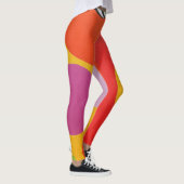 Bold Orange & Yellow Art Leggings (Rechts)