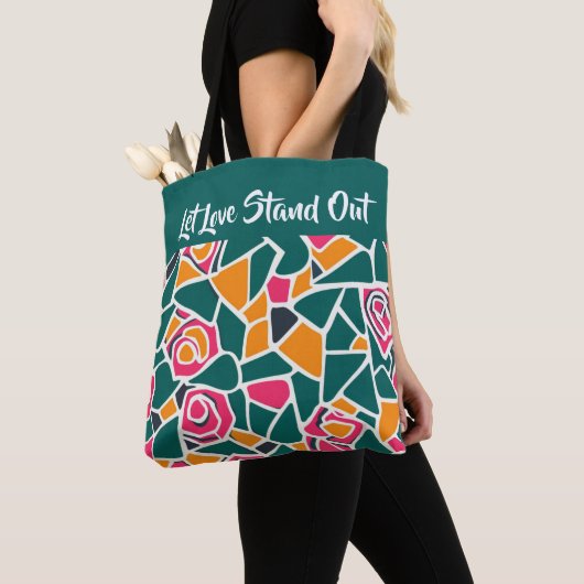 Bold Outline Rose Love - Let love stand out Tasche (Von Nahem)