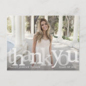Bold Overlay Abschluss Class Jahr Vielen Dank Postkarte (Vorderseite)